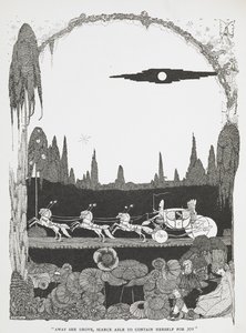 Ze reed weg, nauwelijks in staat zichzelf te bevatten van vreugde. door Harry Clarke