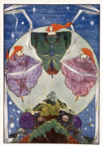 Feeën: "Ze dansten met sjaals die geweven waren van mist en maanlicht": De elf-heuvel - in "Sprookjes" door Hans Christian Andersen, ill. door Harry Clarke door Harry Clarke