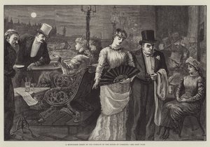 Een midzomernacht op het terras van het Lagerhuis door Harry Furniss