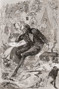 David Copperfield. Illustratie door Harry Furniss voor de roman David Copperfield van Charles Dickens, uit The Testimonial Edition, gepubliceerd in 1910.