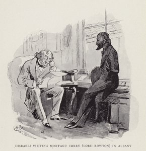 Disraeli bezoekt Montagu Corry (Lord Rowton) in Albany door Harry Furniss