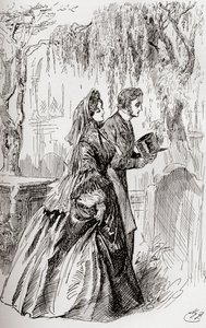 Estella en Pip. "Ik zag geen schaduw van een ander afscheid van haar." door Harry Furniss