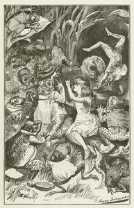 Illustratie voor Sylvie en Bruno door Lewis Carroll door Harry Furniss