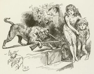 Illustratie voor Sylvie en Bruno door Lewis Carroll door Harry Furniss
