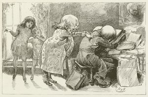 Illustratie voor Sylvie en Bruno door Lewis Carroll door Harry Furniss