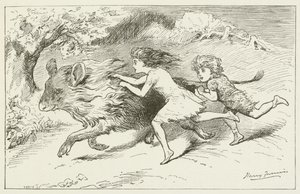 Illustratie voor Sylvie en Bruno door Lewis Carroll