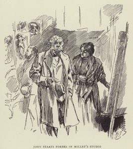 John Staats Forbes in Millets Studio door Harry Furniss