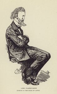 Lord Clanricarde, schets in het Hogerhuis door Harry Furniss