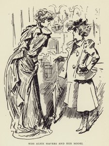 Miss Alice Havers en haar Model door Harry Furniss