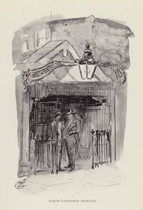 Noordelijke ingang, avond door Harry Furniss