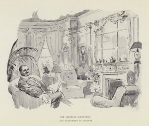 Sir George Hastings, Een appartement in Albany door Harry Furniss