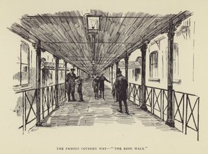 De beroemde overdekte weg, The Rope Walk door Harry Furniss