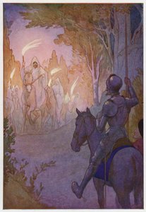 Illustratie voor Don Quichot (kleurenlitho) door Harry George Theaker