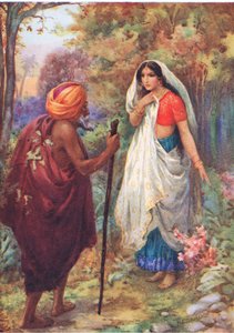 "Mag ik een tijdje rusten op deze aangename plek. Uit de avonturen van Rama en Sita, illustratie uit 