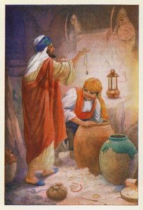 Peregil, de Gallego en de Moor (kleurenlitho) door Harry George Theaker