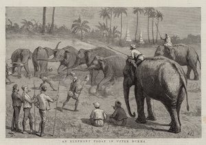 Een Olifant Pooay in Boven-Birma door Harry Hamilton Johnston