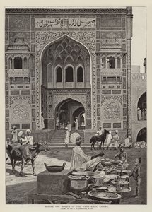 Voor de Moskee van de Wazir Khan, Lahore