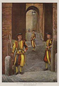 De Zwitserse Garde van de Paus in het Vaticaan door Harry Hamilton Johnston