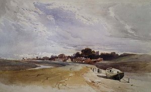 Gillingham aan de rivier de Medway, Kent door Harry John Johnson