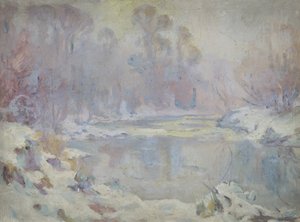 Rivier Scene in de Winter