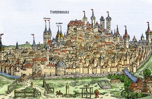 Uitzicht op de stad Neurenberg, Duitsland