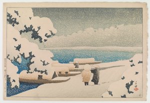 Sneeuw bij Hashidate, uit de serie Souvenirs van Reizen II
