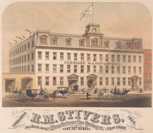 R. M. Stivers, Fabrikanten van Fijne Koetsen, 146-152 East 31st Street, New York, 1872-73 door Hatch and Co.