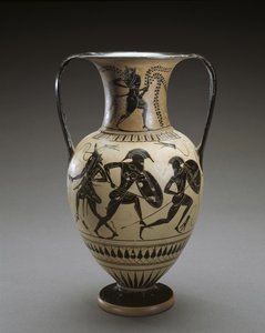 Zwartfiguur Amphora met Scène uit de Ilias