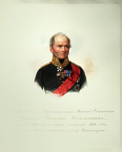 Portret van Dmitri Vasilyevich Vasilchikov, uit het Album van de Keizerlijke Huzaren, 1846-1849