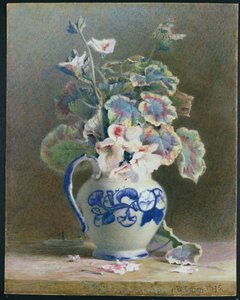 Geraniums in een Chinese Kan, 1875