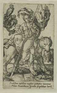 Hebzucht, uit de Ondeugden door Heinrich Aldegrever