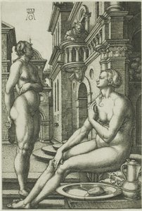 Bathseba in bad door Heinrich Aldegrever