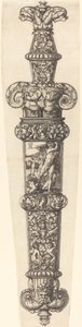 Ontwerp voor een Dolkschede met Kaïn en Abel, 1539 door Heinrich Aldegrever