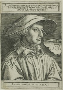 Heinrich Aldegrever, 28 jaar oud door Heinrich Aldegrever