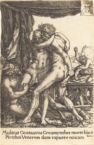 Hercules voorkomt de verkrachting van Hippodamia door de centauren