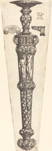 Grote dolkschede met naakt paar, 1536 door Heinrich Aldegrever