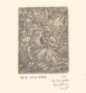 Lot en zijn dochters door Heinrich Aldegrever