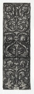 Ornamentontwerp met vissen, 1552 door Heinrich Aldegrever