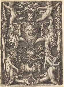 Ornament met Masker door Heinrich Aldegrever