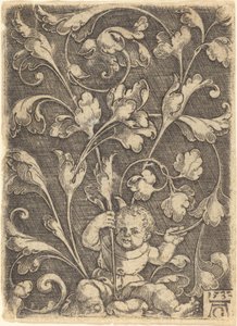 Scroll ornament met zittend kind, 1532