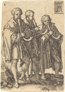 Drie Muzikanten door Heinrich Aldegrever
