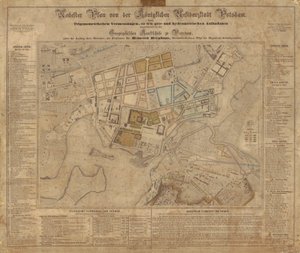 Berghaus Plan van Potsdam door Heinrich Berghaus