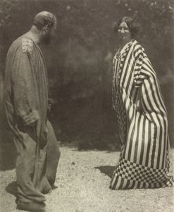 Gustav Klimt en Emilie Flöge, ca. 1909 door Heinrich Böhler