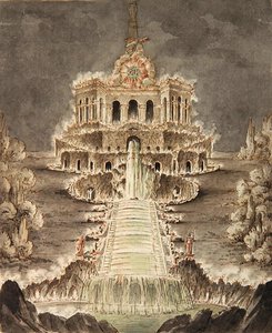 Schets van de Octagon Verlicht door Heinrich Christoph Jussow