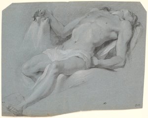Liggende mannelijk model; studie voor Pietà?