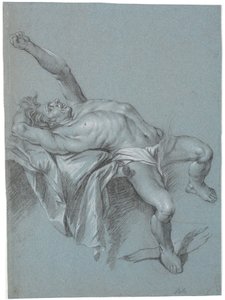 Polyfem bindes? (Liggende man met linkerarm omhoog) door Heinrich Dittmers