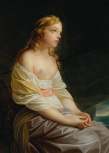Scène uit de idylle Der erste Schiffer De eerste schipper door Salomon Gessner, ca. 1800