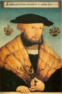 Portret van Leonhart Fuchs (1501-1566) door Heinrich Füllmaurer