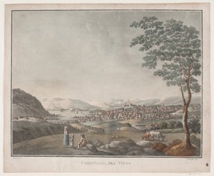 Christiania, vanaf Tøyen door Heinrich Grosch