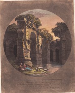 Ruïnes van de oudheid. Opgedragen aan Kirkerup door Heinrich Grosch